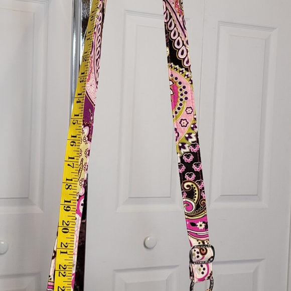 Vera Bradley Pink and Green Paisley Crossbody Bag - Picture 11 of 11